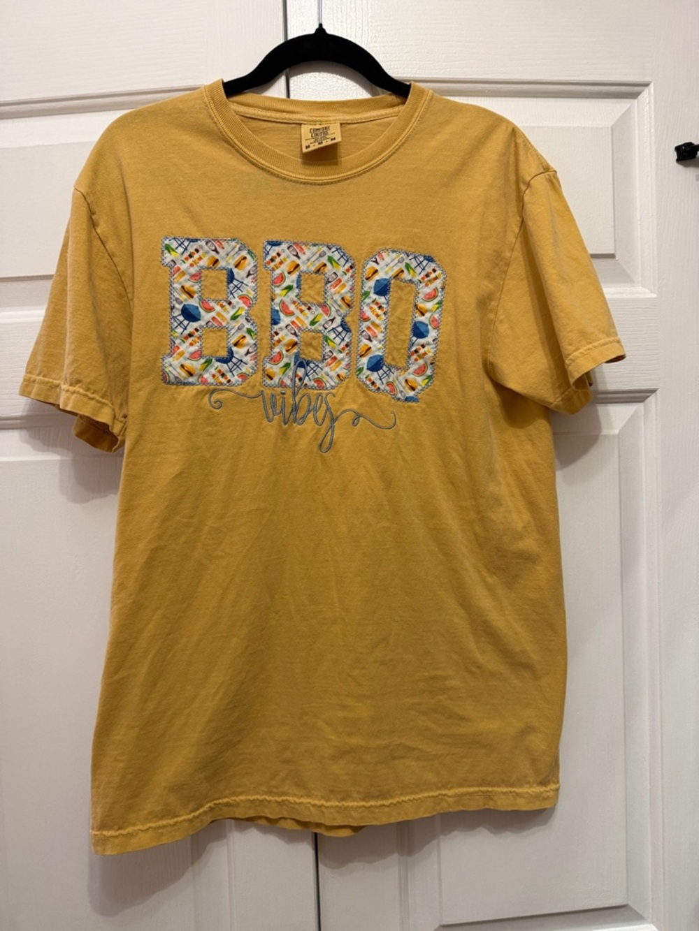 Comfort Colors Mustard Yellow ‘BBQ Vibes' Graphic Tee